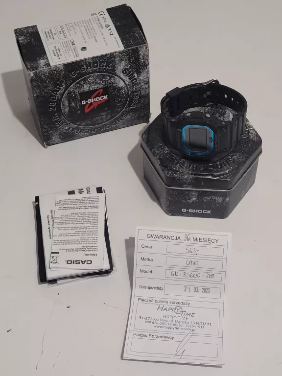 ZEGAREK CASIO G-SHOCK 3461 MODEL GW-B5600 ZESTAW