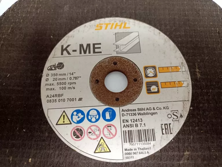 TARCZA DO METALU 350MM 20MM GR. 4MM STIHL K-ME 795711135584 RÓŻNE ROZM