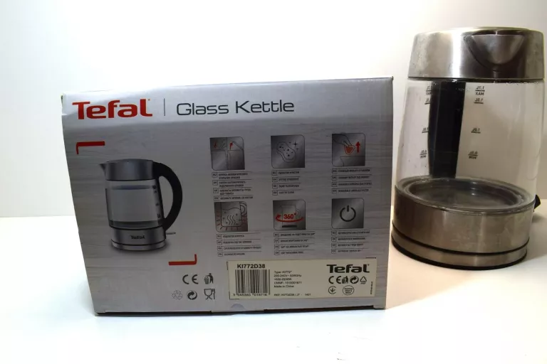 CZAJNIK BEZPRZEWODOWY TEFAL GLASS KETTLE KI772