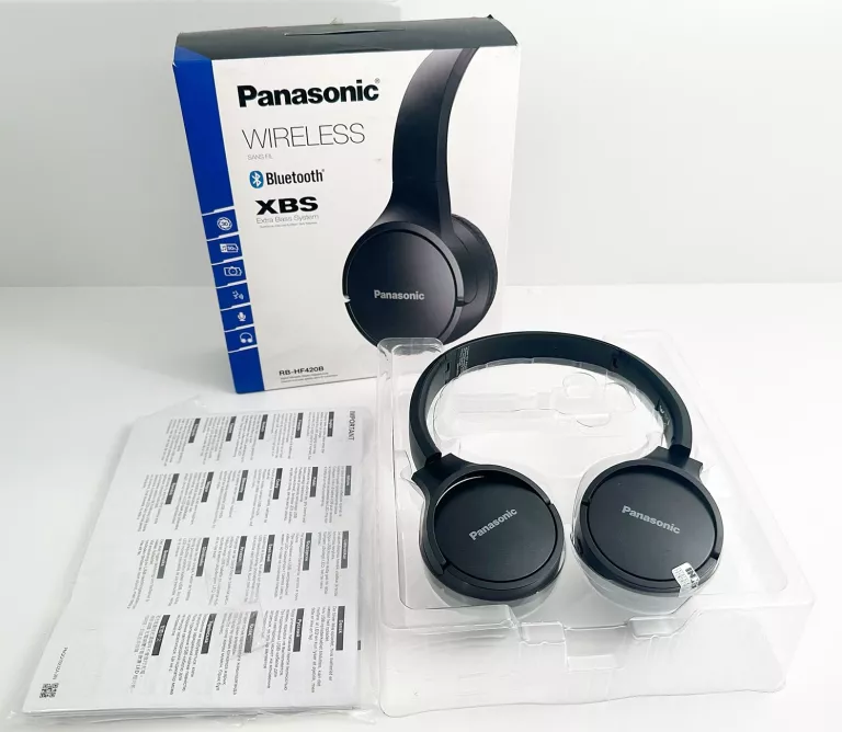 SŁUCHAWKI BEZPRZEWODOWE NAUSZNE PANASONIC RB-HF420BE-K