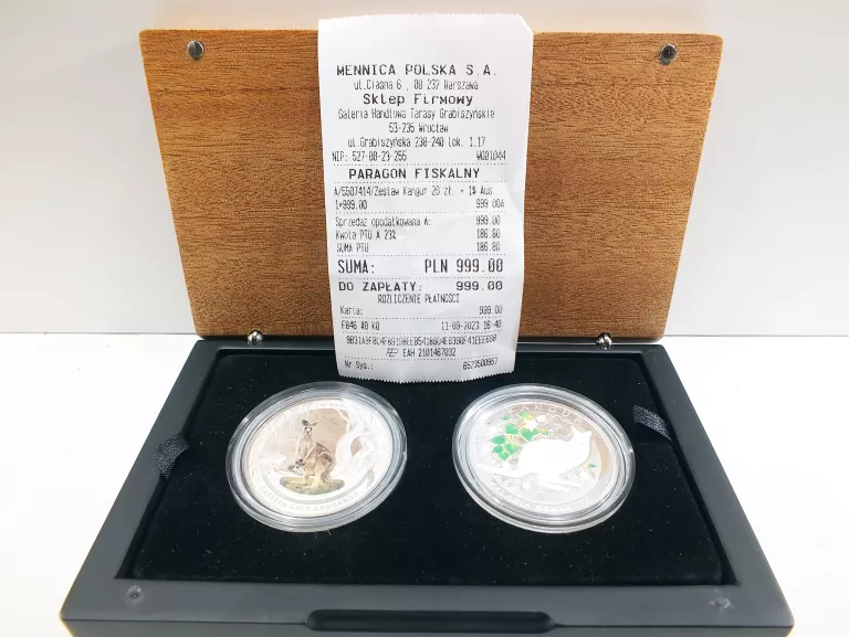 20 ZŁ KANGUR OLBRZYMI+1 DOLAR AUSTRALIA 2013