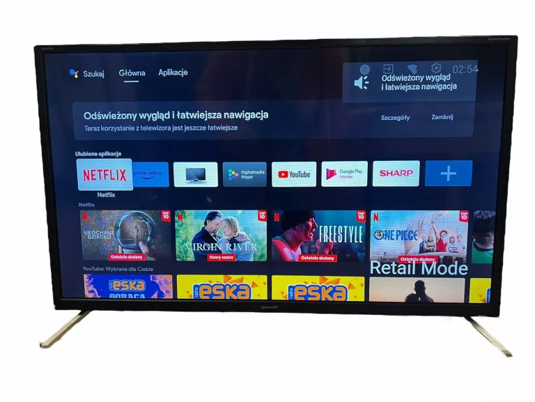 SHARP 32BI3EA TELEWIZOR ANDROID TV 32" CALE PILOT