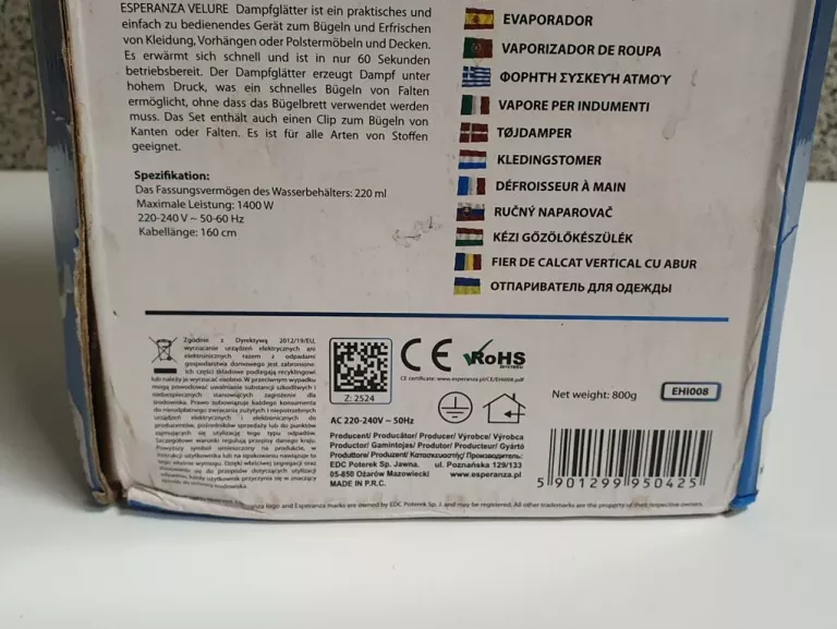 PAROWNICA DO UBRAŃ ESPERANZA EHI008