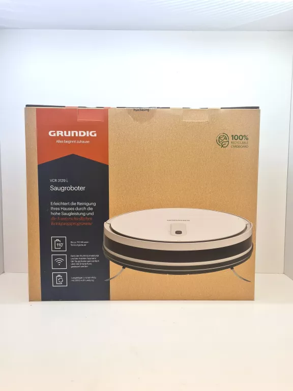 GRUNDIG INTELIGENTNY ROBOT SPRZĄTAJĄCY VCR 3129 L KOMPLET JAK NOWY W FOLI