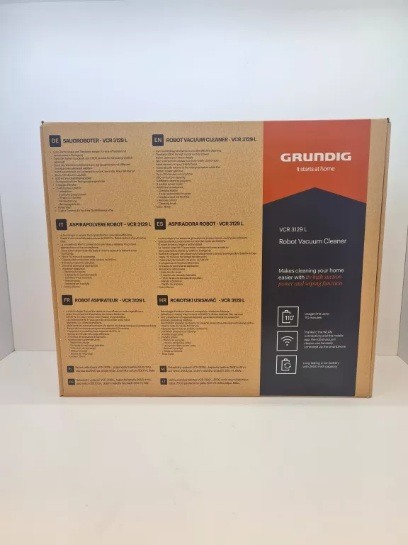 GRUNDIG INTELIGENTNY ROBOT SPRZĄTAJĄCY VCR 3129 L KOMPLET JAK NOWY W FOLI