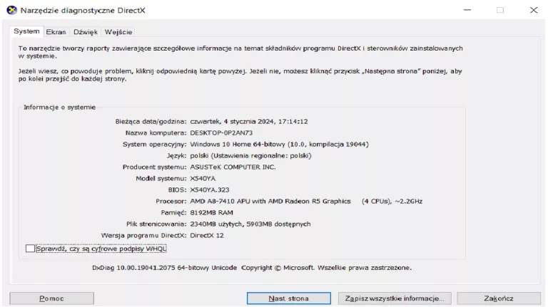 LAPTOP ASUS R540Y 15,6' AMD A8-7410 8GB 256GB SSDAMD RADEON R5