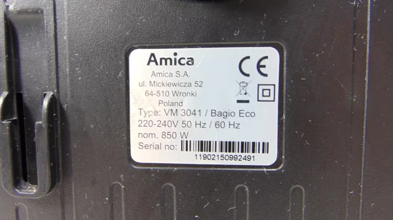 ODKURZACZ AMICA VM3041 BAGIO ECO 900W