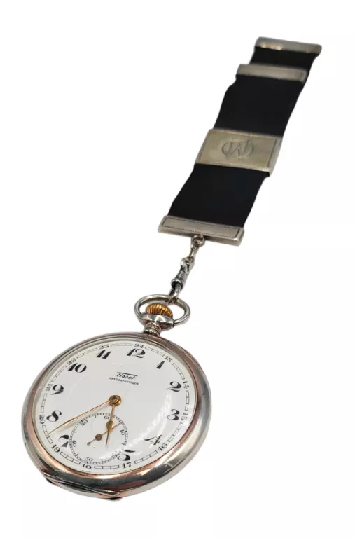 KIESZONKOWY SREBRNY ZEGAREK TISSOT ANTIMAGNETIQUE