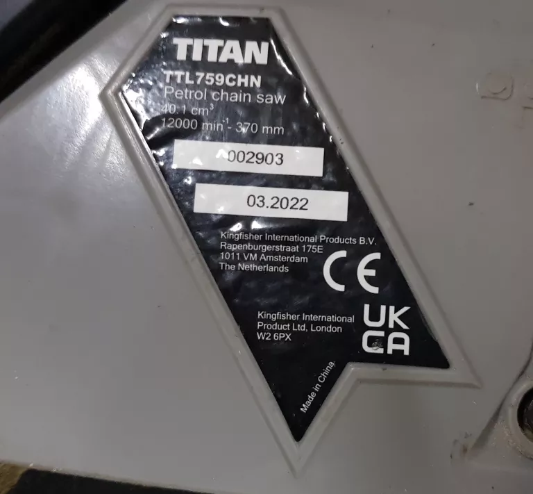 PIŁA ŁAŃCUCHOWA SPALINOWA TITAN TTL759CHN 2,2KM 40CM