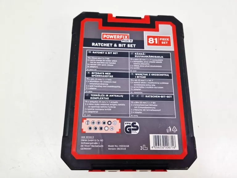 POWERFIX PROFI WKRĘTAK Z GRZECHOTKĄ I BITAMI 81SZ
