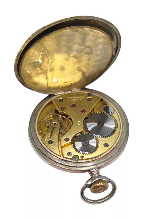 KIESZONKOWY SREBRNY ZEGAREK TISSOT ANTIMAGNETIQUE