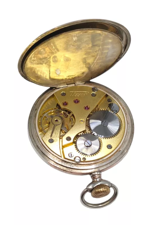 KIESZONKOWY SREBRNY ZEGAREK TISSOT ANTIMAGNETIQUE