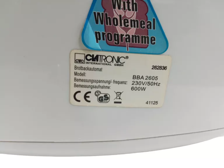 WYPIEKACZ DO CHLEBA CLATRONIC BBA 2605
