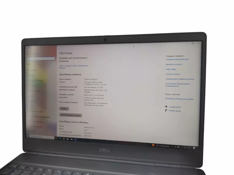 LAPTOP DELL PRECISION 7560 I7-11850H 32GB RAM