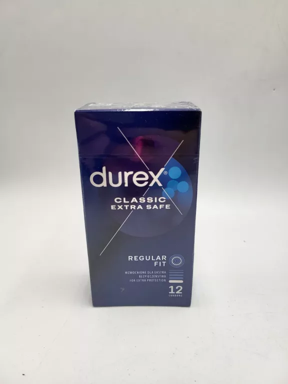 DUREX EXTRA SAFE GRUBSZE PREZERWATYWY DODATKOWO NAWILŻANE MOCNE 12 SZT.