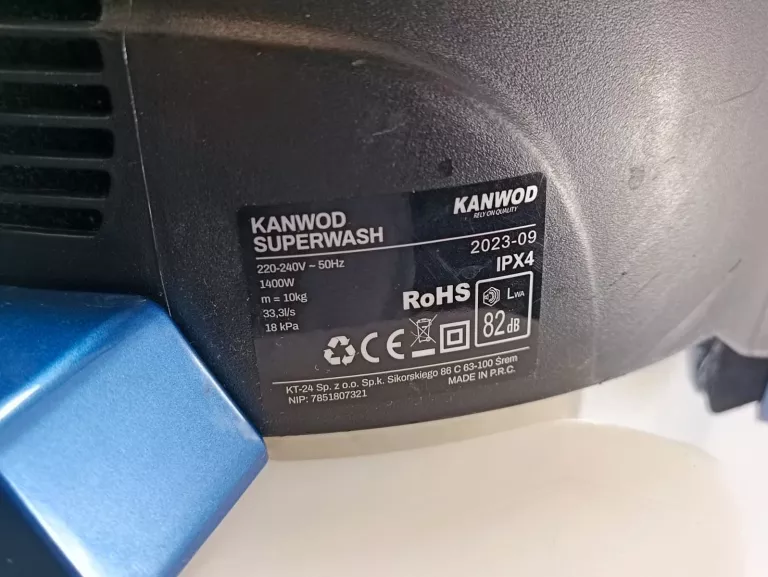 ODKURZACZ PIORĄCY KANWOD SUPERWASH