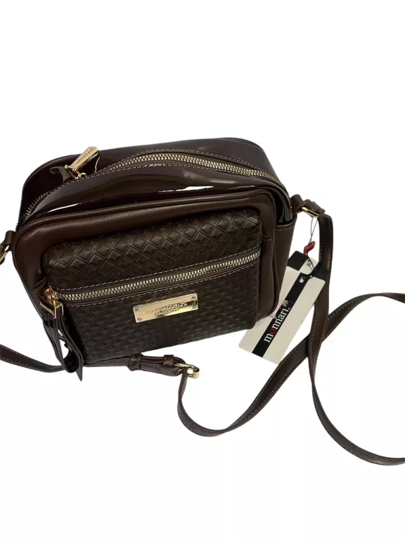 BRĄZOWA LISTONOSZKA MONNARI SKÓRZANA BAG4490-017 TANIO!