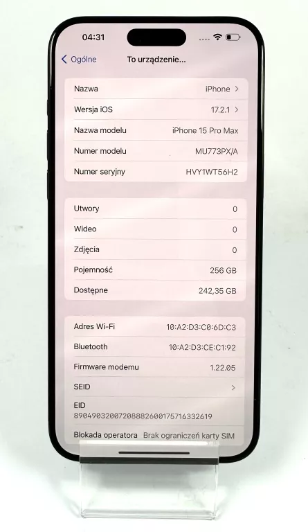 TELEFON IPHONE 15 PRO MAX 256GB (ORANGE)
