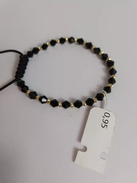 ZŁOTA BRANSOLETKA NA  SZNURKU 585