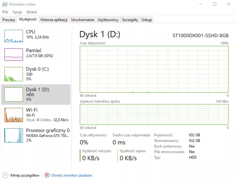KOMPUTER LENOVO IDEACENTRE 300-20ISH I7-6700 GTX 750 TI 8GB RAM 128GB SSD