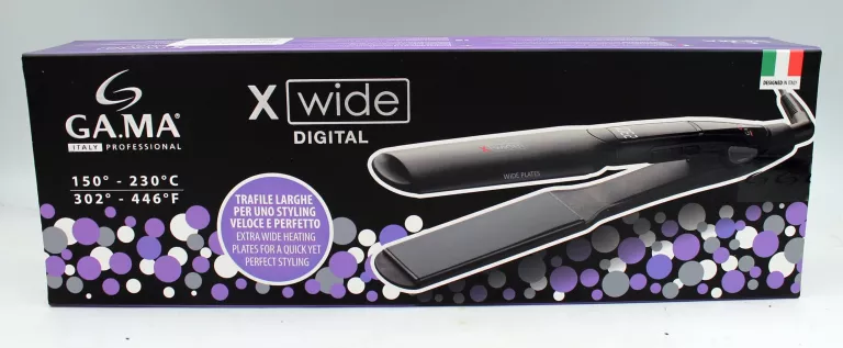 PROSTOWNICA GA.MA X-WIDE DIGITAL TITANIO 4D Z JONIZACJĄ