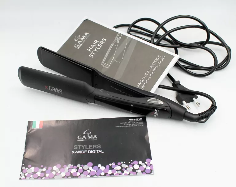 PROSTOWNICA GA.MA X-WIDE DIGITAL TITANIO 4D Z JONIZACJĄ