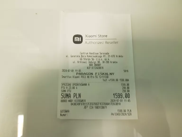 TELEFON XIAOMI POCO X6 PRO 5G 12/512 GB GWR!