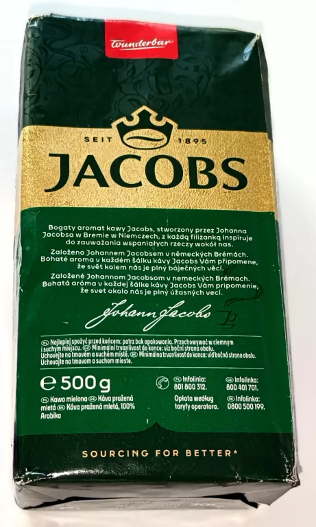 KAWA MIELONA JACOBS KRONUNG ZIELONA 500 G