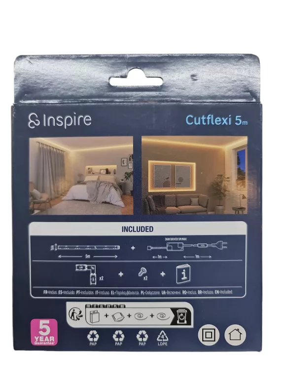 TAŚMA LED COB CUTFLEXI IP20 5 M INSPIRE