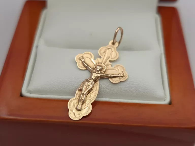 ZŁOTA ZAWIESZKA KRZYŻYK - 585 14K 1,21G