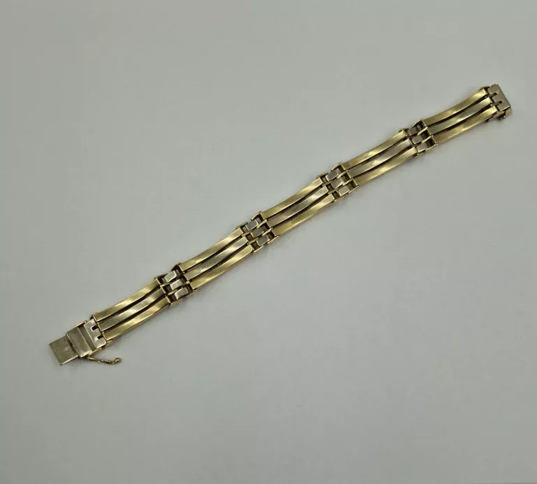 PIEKNA ZŁOTA MĘSKA BRANSOLETA 585 14K 39,7G 22CM