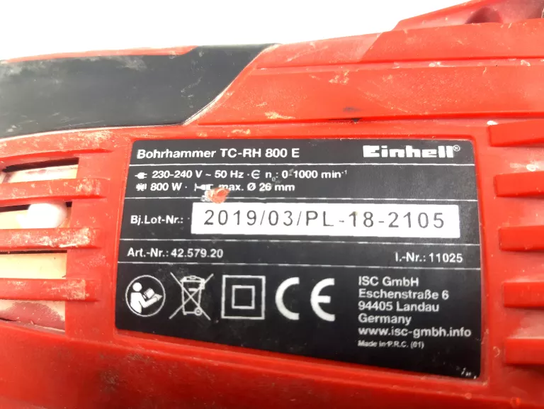 MŁOTOWIERTARKA EINHELL TH-RH 800E