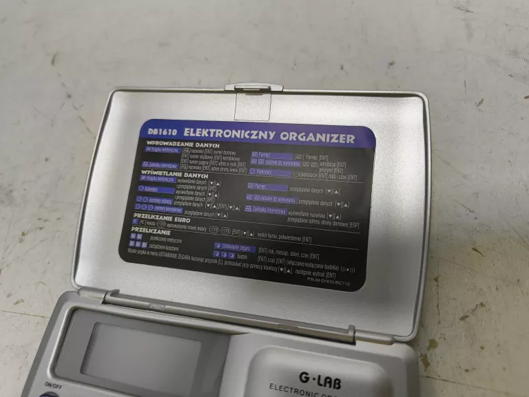ELEKTRONICZNY ORGANIZER G-LAB DB1610