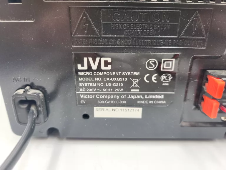 WIEŻA STEREO JVC CA-UXG210 + PILOT