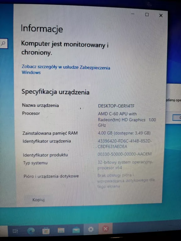 LAPTOP ACER ASPIRE ONE ZHG / 4 GB RAM