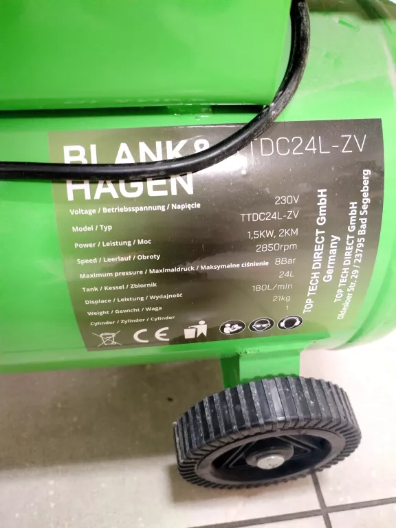 KOMPRESOR BLANK HAGEN TTD 24 L-ZV