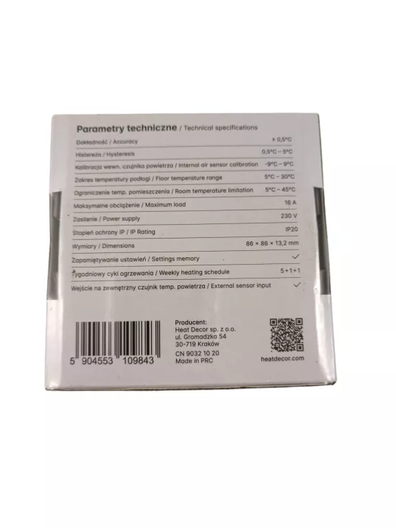 TERMOSTAT HD-T1000 HEAT DECOR