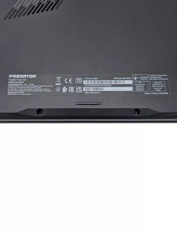 LAPTOP PREDATOR HELIOS 300 PH315-53-73QQ * OPIS *