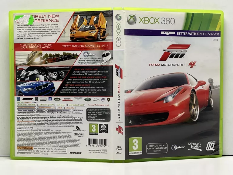 GRA XBOX 360 FORZA MOTORSPORT 4