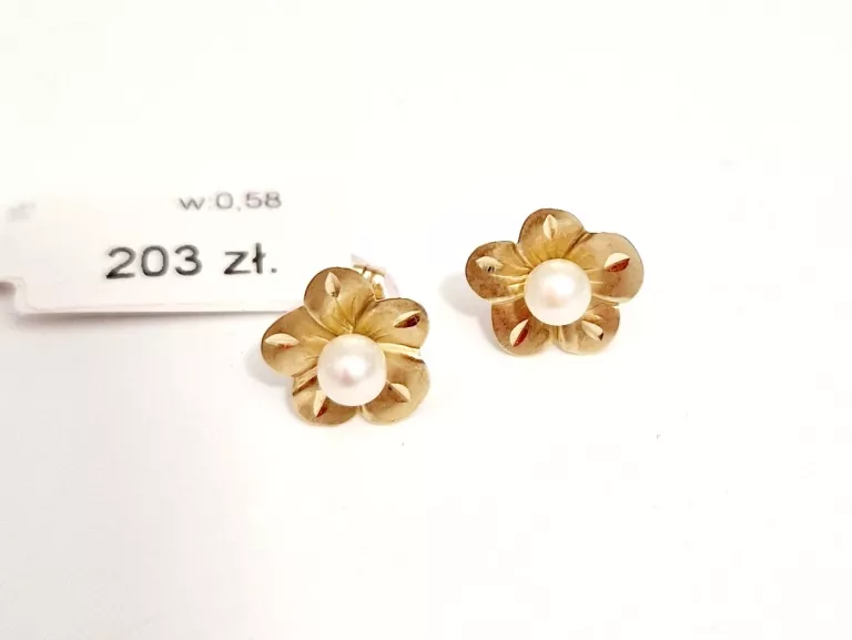 ZŁOTE KOLCZYKI KWIATUSZKI P585/0,58G