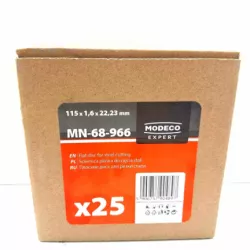 TARCZA DO CIĘCIA STALI NIERDZEWNEJ 115X1,6X22,23 MM MODECO 25 SZT