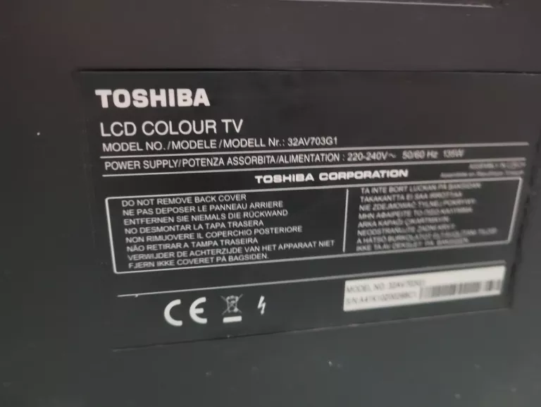 TELEWIZOR TOSHIBA 32AV703G1 PILOT