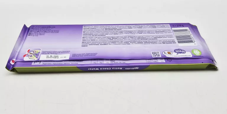 MILKA CZEKOLADA MLECZNA NUTTY WAFER 270G