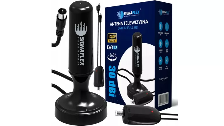 MOCNA ANTENA POKOJOWA DO TELEWIZJI NAZIEMNEJ DVBT2