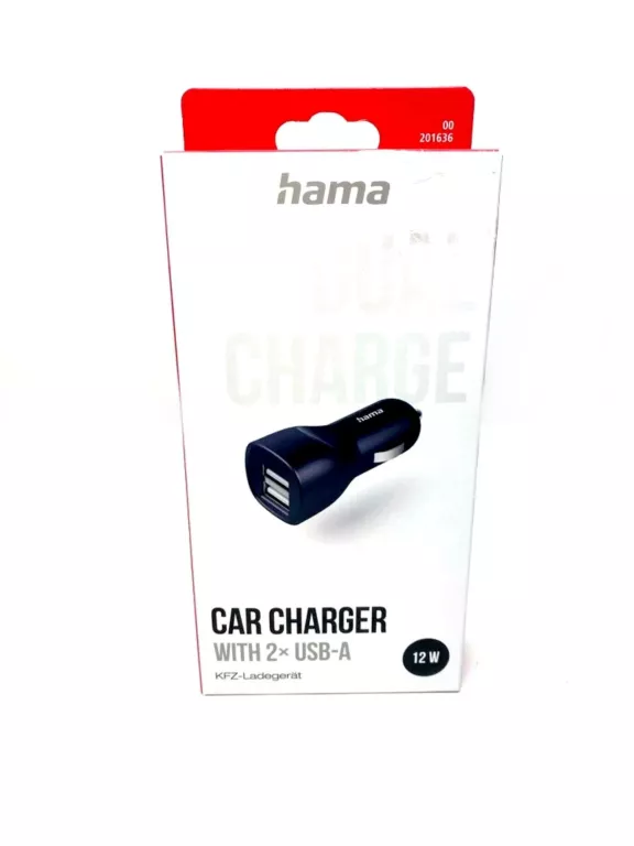 ŁADOWARKA SAMOCHODOWA HAMA 2XUSB 12V
