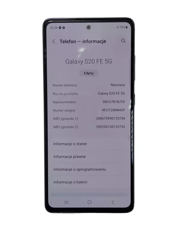 TELEFON SAMSUNG GALAXY S20 FE 5G 6/128GB KOMPLET