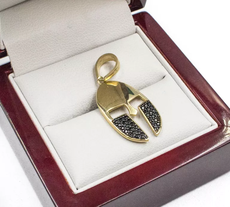 ZŁOTA ZAWIESZKA SPARTAŃSKI HEŁM 14 K W.2,83G2,5CM