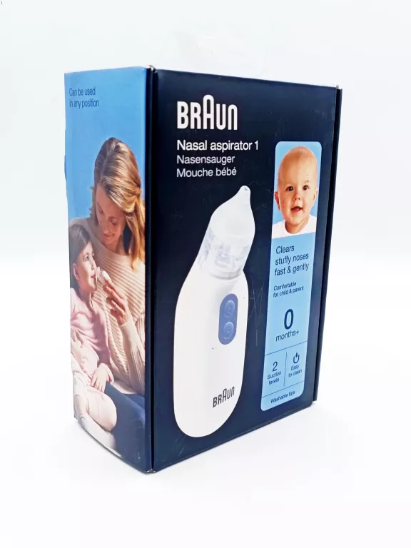 ASPIRATOR ELEKTRYCZNY DO NOSA NA KATAREK ODCIĄGACZ KATARU 2TRYBY BRAUN BNA