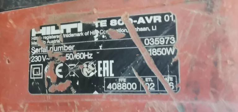 MŁOT WYBURZENIOWY HILTI TE 800 AVR