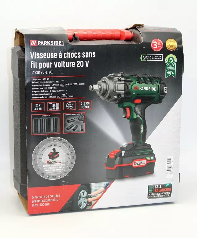 AKUMULATOROWY KLUCZ UDAROWY PARKSIDE PASSK 20-LI A1 20 V